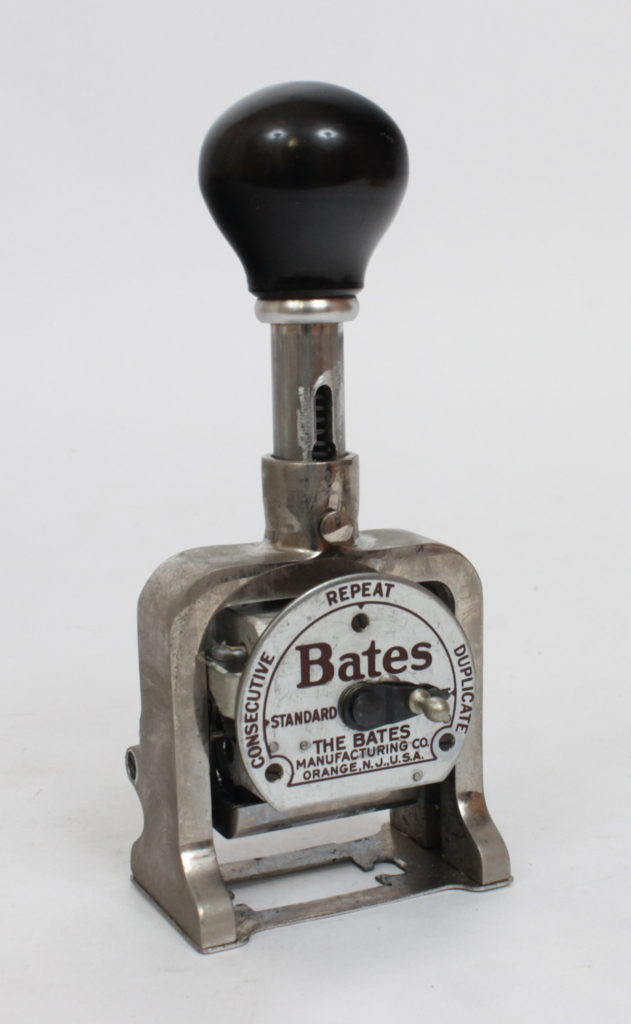 Bates Numbering Machine University of Toronto Scientific